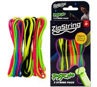 ZipString - Psycho Strings - Pack of 3 - Replacement Strings for Rope Launcher Toy - Glow in The Dark Fidget String for Kids & Adults