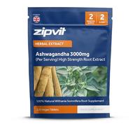 Zipvit Ashwagandha 3000mg Root Extract, High Strength Herbal Supplement, 120 Vegan Tablets for Popular for Stress Relief, 2 Month Supply