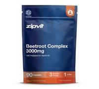 Zipvit Beetroot Capsules 3000mg with Potassium and Vitamin B1 - Vegan | High Strength 3 in 1 Formula - Supports Muscles, Nervous System & Energy - 90 Capsules - 3 Months Supply - Eco Pouch