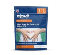Zipvit Bio Cultures 20 Billion CFU Probiotics High Strength, 60 Vegan Capsules for Men & Women, 3 Live Bacterial Cultures, Lactobacillus & Bifidobacterium Animalis, Eco Pouch