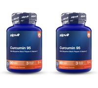 Zipvit Curcumin Tablets, 95% Active Curcuminoids with Black Pepper & Vitamin C, 90 Vegan Tablets, 3 Months Supply, Turmeric Supplement (Pack of 2)