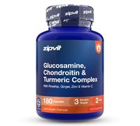 Zipvit Glucosamine and Chondroitin High Strength Complex - 180 Capsules | 7-in-1 Joint Complex with Turmeric, Rosehip, Ginger, Zinc & Vitamin C - 95% Curcuminoids - Supports Bones & Cartilage