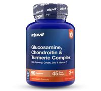 Zipvit Glucosamine and Chondroitin High Strength Complex - 90 Capsules | 7-in-1 Joint Complex with Turmeric, Rosehip, Ginger, Zinc & Vitamin C - 95% Curcuminoids - Supports Bones & Cartilage