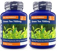 Zipvit Green Tea Extract 7000mg Antioxidant, 95% Polyphenols. 90 Vegan Green Tea Tablets. 3 Months Supply. (Pack of 2)