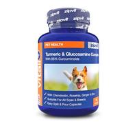 Zipvit Hip and Joint Supplements for Dogs, Glucosamine and Chondroitin Complex with Turmeric, Rosehip, Ginger and Zinc, Supports Mobility and Joints, Easy Split Capsules for All Breeds
