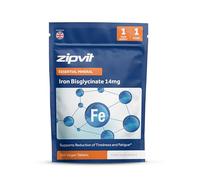 Zipvit Iron Tablets 14mg, (1 Year Supply), Supports Energy & Immunity, Iron Bisglycinate Supplements for Women and Men, 365 Vegan Tablets, Eco-Friendly Pouch