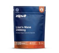 Zipvit Lions Mane Supplement 2000mg with B1,B5 & Black Pepper - Vegan