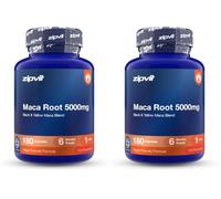Zipvit Maca Root 5000mg - Black & Yellow Maca - 180 Capsules (Pack of 2)