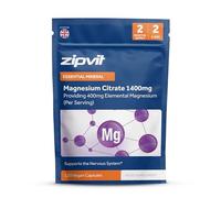 Zipvit Magnesium Citrate 1400mg, Provides 400mg Elemental Magnesium, Highly Absorbable for Bone, Muscle & Energy Support. 120 Vegan Capsules, 2 a Day, 2 Months Supply, Pouch