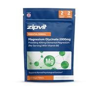 Zipvit Magnesium Glycinate 2000mg with 400mg Elemental, Plus Vitamin B6, 120 Vegan Tablets, High Strength Magnesium Supplements, Eco-Friendly Pouch