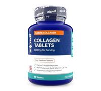 Zipvit Marine Collagen Tablets 1200mg with Hyaluronic Acid, Vitamin C & Zinc, Type 1 Collagen Supplements for Women and Men, Supports Hair, Skin, and Nails, 60 Tablets, 1 Month Supply