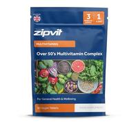 Zipvit Multivitamin Advanced 50 Plus Active Formula for Women & Men - 90 Vegan Tablets. Supports Bone Health and Your Immune System. 3 Months Supply, Eco-Friendly Pouch