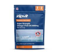 Zipvit Omega 3 Fish Oil 2000mg, EPA 660mg DHA 440mg, Wild-Caught, Cold Water Fish, Supports Heart, Brain & Vision, 120 Softgels, 2 Months Supply, Eco-Friendly Pouch