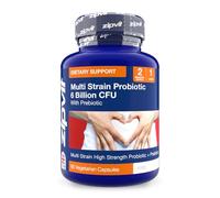 Zipvit Probiotics 6 Billion CFU with Prebiotic, Includes Lactobacillus & Bifidobacterium, Multi Strain Probiotic, 60 Vegetarian Capsules, 2 Months Supply