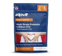 Zipvit Probiotics 6 Billion CFU with Prebiotic, Includes Lactobacillus & Bifidobacterium, Multi Strain Probiotic, 60 Vegetarian Capsules, 2 Months Supply, Eco-Friendly Pouch