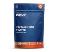 Zipvit Psyllium Husk Fibre Supplement, 1400mg Psyllium Husk Powder, Up to 4200mg Per Serving, 120 Vegan Capsules, Eco-Friendly Pouch