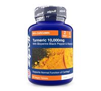 Zipvit Turmeric Tablets 10,000mg Providing 95% Active Curcumin with Bioperine Black Pepper & Vitamin C, 60 Vegan Tablets, 1 a Day, 2 Month Supply