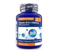 Zipvit Vitamin B12 Tablets High Strength 1100mcg, 1 Year Supply, Pure Methylcobalamin, 360 Vegan Tablets, Reduces Tiredness, Supports Energy and Immunity