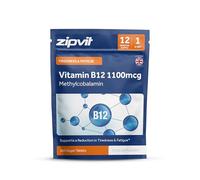 Zipvit Vitamin B12 Tablets High Strength 1100mcg, 1 Year Supply, Pure Methylcobalamin, 360 Vegan Tablets, Reduces Tiredness, Supports Energy and Immunity, Eco Pouch