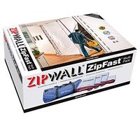 ZipWall ZFMP-PK4 Multi Pack ZipFast Reusable Barrier Panels for Dust Barriers (4-Pack), Cranberry, 70'W x 12'H