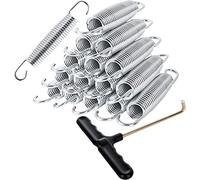 Ziqi 12PCS Trampoline Springs 6.5inch Heavy-Duty Galvanized Steel Replacement Spring High Tensile Durable Trampoline Parts for Trampoline Spring High Tensile Replacement Kit with T-Hook