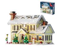 ZIQILIGHTING Christmas Holiday House Building Kit, Christmas Snow Village Playset with LED Light Toy, Display for Collectors Teens and Adults（1156 PCS）
