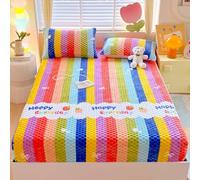 ZIQINPSQ Cozy Fleece Fitted Sheet Queen Size - Ultra Soft Fuzzy Bed Sheets for Winter, Deep Pocket 15'' Velvet Plush Bottom Sheet Only (Anti-Static & Warm), Rainbow