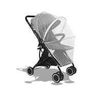 ZIQINPSQ Universal Mosquito Net for Pram & Stroller - No-Dismantle Full Coverage Bug Net with 360° Secure Seal, Travel-Friendly Design for Baby Holiday Essentials,White