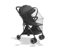 ZIQINPSQ Universal Mosquito Net for Pram & Stroller - No-Dismantle Full Coverage Bug Net with 360° Secure Seal, Travel-Friendly Design for Baby Holiday Essentials,Black