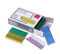 ZIRAN 800Pcs/Box 12mm Creative Colorful Metal Office School Binding Supplies Metal Staples-Metal