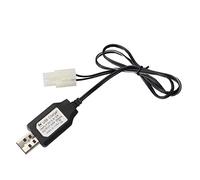 ZIRAN Charging Cable Battery USB Charger Ni-Cd Ni-MH Batteries Pack KET-2P Plug Adapter 9.6V 250mA Output Toys Car charger Black