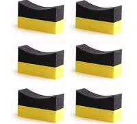 ZIRAN Cleaning Sponge 6 Pieces Tire Dressing Applicator Pads Gloss Shine Color Polishing Sponge Wax