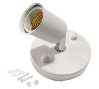 ZIRAN E27 Bulb Holder Modern Wall Lamps Sconces 180 Degrees Rotation Wall Lights Decor For Bar Restaurant Home Rotating Ceiling Lamp Holder Iron + Ceramic