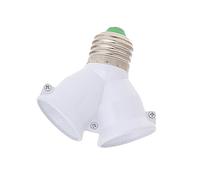 ZIRAN E27 To Double E27 Base Socket Extender Adapter Converter Led Light Lamp Bulb Lamp Holder White