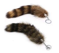 ZIRAN Key Ring Raccoon Coat Tails Chain Keychain Keyring Gift New