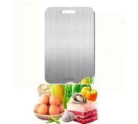 Ziranee Titanium Chopping Board,29x20cm Stainless Steel Dishwasher-Safe Dual-Sided Cutting Board for Meat & Vegetables Non-Slip Scratch-Resistant Kitchen Cutting Surface