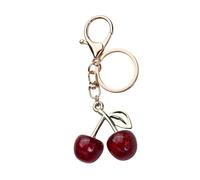 Zirax Cherry Bag Charm Key Ring for Women Girls, Sparkling Keychain, Cute Handbag Accessories & Car Key Chains, Pendant Gift for Birthday Christmas