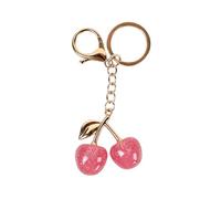 Zirax Cherry Bag Charm Key Ring for Women Girls, Sparkling Keychain, Cute Handbag Accessories & Car Key Chains, Pendant Gift for Birthday Christmas