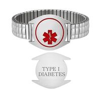 Zircobic Custom Engraved Diabetes Medical ID Bracelet | Elegant and Durable Design for Chronic Disease Emergency Info