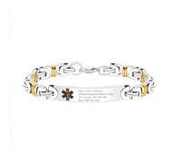Zircobic Customizable Laser Engraved Stainless Steel ID Bracelet, Unisex, Lightweight, Waterproof, Personalized Medical Alert, Ideal for Running, Sports, and Outdoor Activities