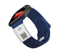 Zircobic Customizable QR Code Medical Alert Tag, Laser Engraved, Waterproof Detachable Watch Strap Tag, Suitable for Seniors and Athletes, Personalized Health Information