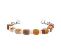 Zircobic Elegant Comfortable DIY Half-Finished Bracelet - Adjustable Yellow Aventurine Beads, Replaceable Bead Design, Suitable for Men and Women, Daily Wear, Sports & Travel