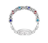 Zircobic Love Bracelet - Laser Engraved “Loved by you is my greatest happiness” on Comfortable Stainless Steel Jewelry, Lightweight and Durable, Suitable for Birthday, Parties, and Travel