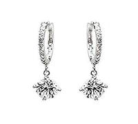 Zircon Earrings Silver Studs Crystal Drop Earring For Women's Stud Nice and Practical