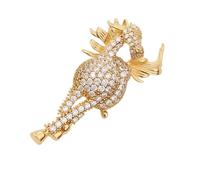 Zircon Horses Lapel Pin Designs for Everyday Use or Elegant Events with Gold Plated Horses Lapel Pin, Einheitsgröße, As described