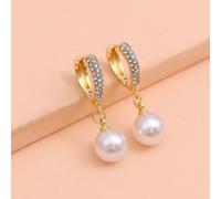 Zircon Imitation Pearl Beautiful And Generous Earrings