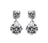 Zircon Wedding Engagement Dangle Drop Earrings for Women Valentine's Day