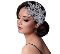 Zircon Wedding Headpiece Big Flower Shape Headdress Bridal Hair Accessories Brides Hair Headband Hp427-R