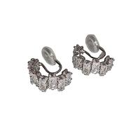 Zirconia Earrings for Women, Ear Piercing Earrings Geometric Irregular Ear Clips Cz Clip On Earrings Rectangular Cartilage Jewelry for Party