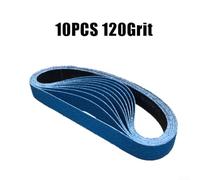 Zirconia Sanding Belts 20mm x 520mm for Electric Belt Sander, 10 Pcs Abrasive Belts with 40/60/80/120 Grit, Zirconium Corundum Material, Blue(10PCS 120Grit)